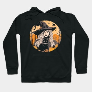 Witch With Black Cat # 1 Hoodie